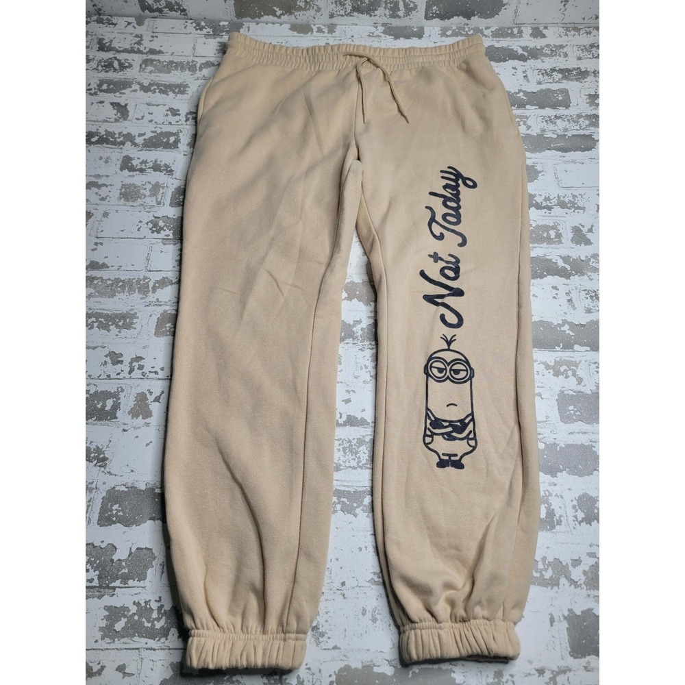Minions "Not Today" Beige Sweatpants Women's‎ XXLDespicable Me Movie